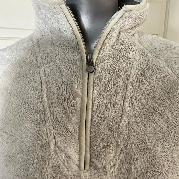 The North Face White Fleece Deep Pile Sherpa 1/4 Zip Pullover Women’s Size XS/tp - Picture 3 of 9